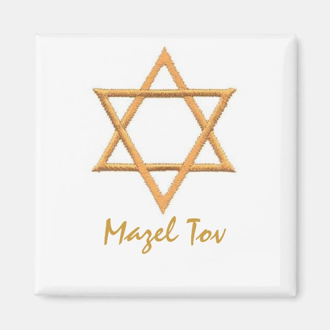 Imán Mazel Tov/Estrella de David (Frente)