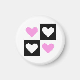 Imán Mazipoodles Hearts Abstracción Rosa