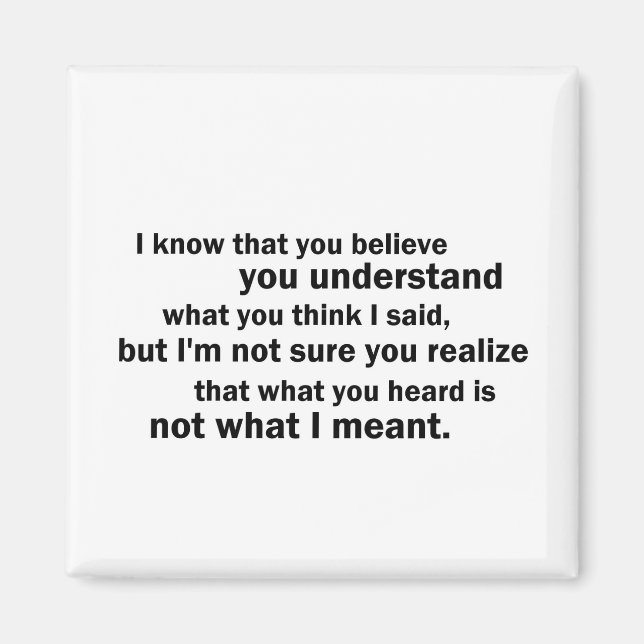 Imán McCloskey sobre comprensión (Frente)