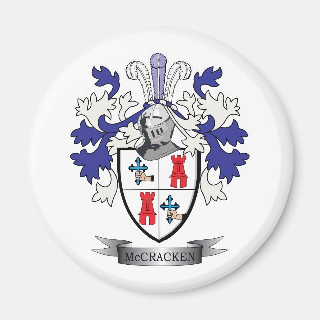 Imán McCracken Familia Crest Coat of Arms (Frente)