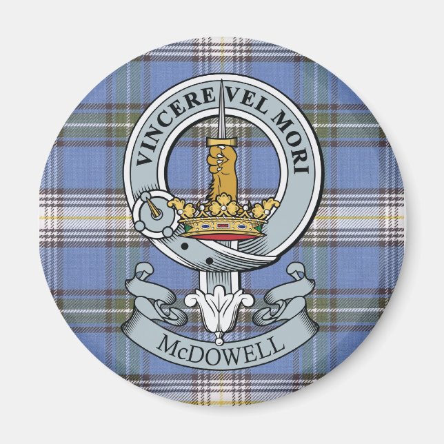 Imán McDowell Escudo + Tartan Magnet (Frente)