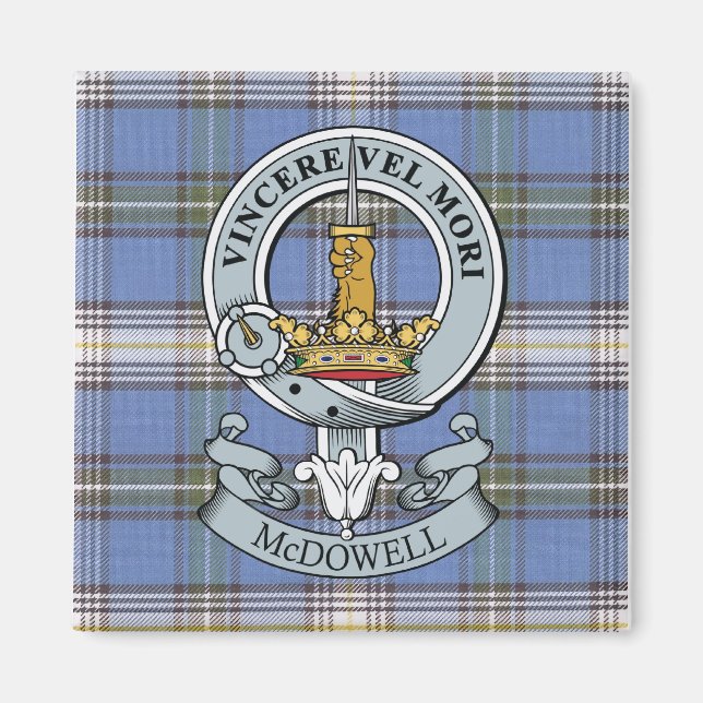 Imán McDowell Escudo + Tartan Magnet (Frente)