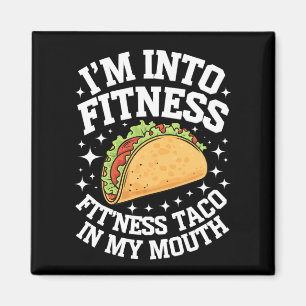 Imán Me apasiona el fitness Taco de fitness en mi boca 