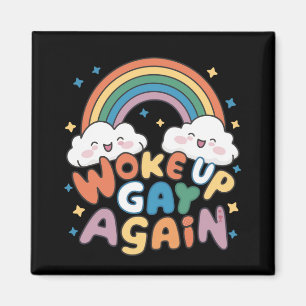 Imán Me desperté gay de nuevo Mes del Orgullo LGBT Groo