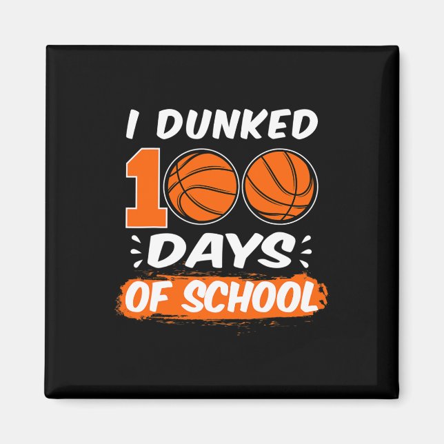 Imán Me Dormí 100 Días De Básquetbol Escolar (Frente)