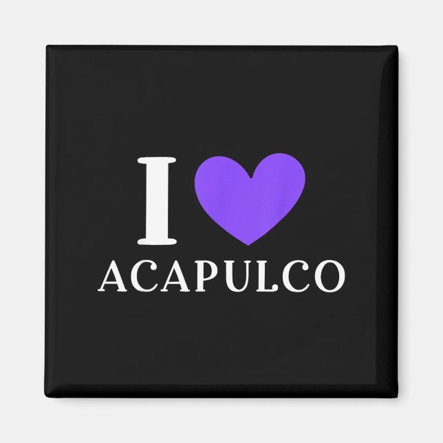 Imán Me encanta Acapulco México Vacaciones _2 (Frente)