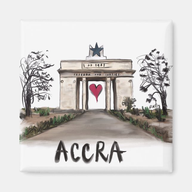 Imán Me encanta Accra (Frente)