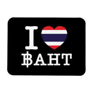 Imán Me encanta (amo) el baht