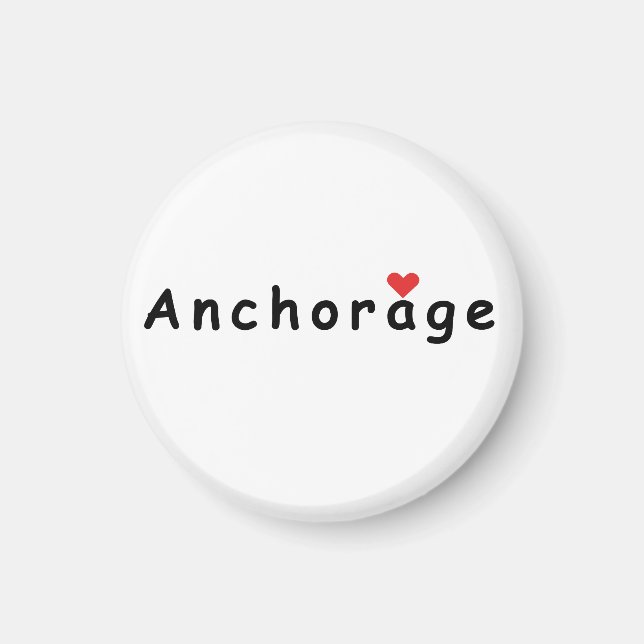 Imán Me encanta Anchorage (Frente)