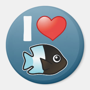 Imán Me encanta Bicolor Damselfish