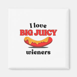 Imán Me Encanta Big Juicy Wieners Funny Hot Dog Bbq Fie
