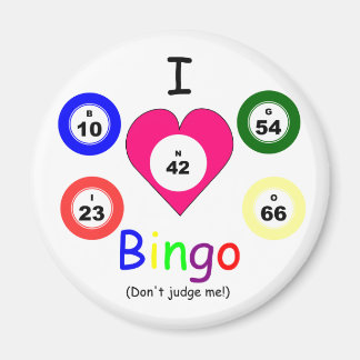 Imán Me encanta Bingo, no juzgues