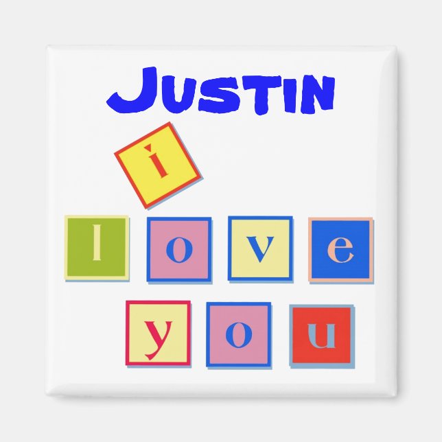 Imán Me Encanta Bloquear El Magnet De Letras (Frente)