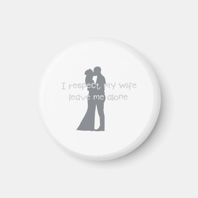 Imán Me encanta Boda Compromiso Divertido Respeto a mi  (Frente)