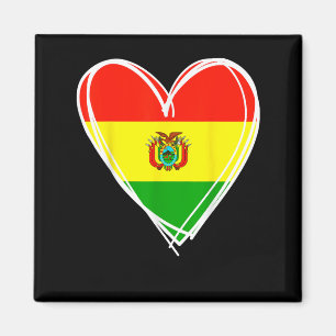 Imán Me encanta Bolivia Guay Bandera Bolivia Heart Desi