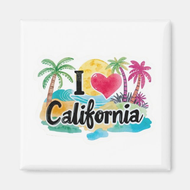 Imán Me encanta California  (Frente)