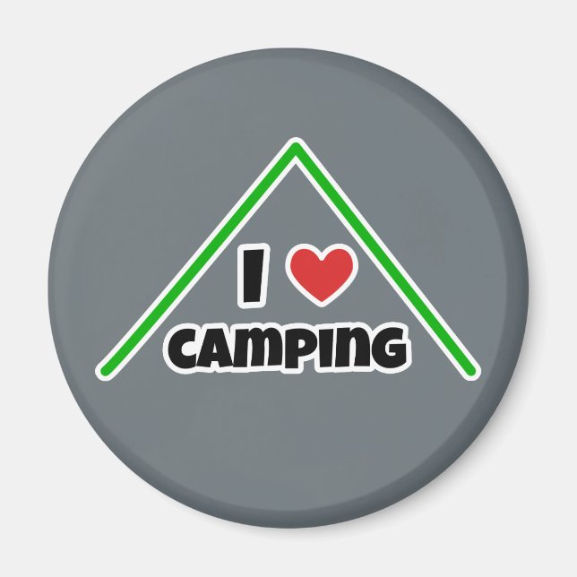 Imán Me encanta Camping (Frente)
