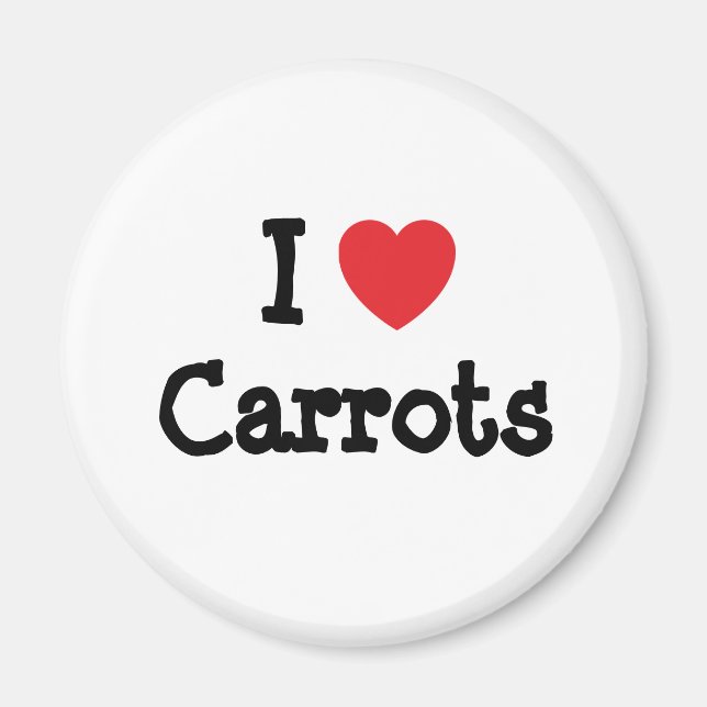 Imán Me encanta Carrots heart T-Shirt (Frente)