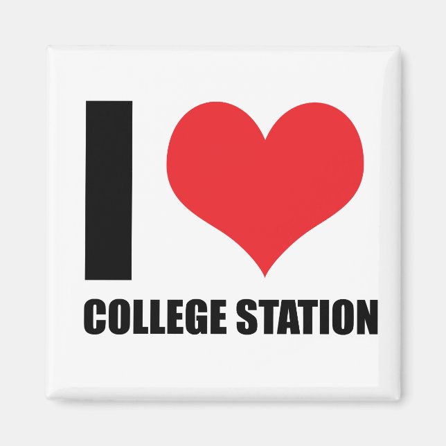 Imán Me encanta College Station  (Frente)
