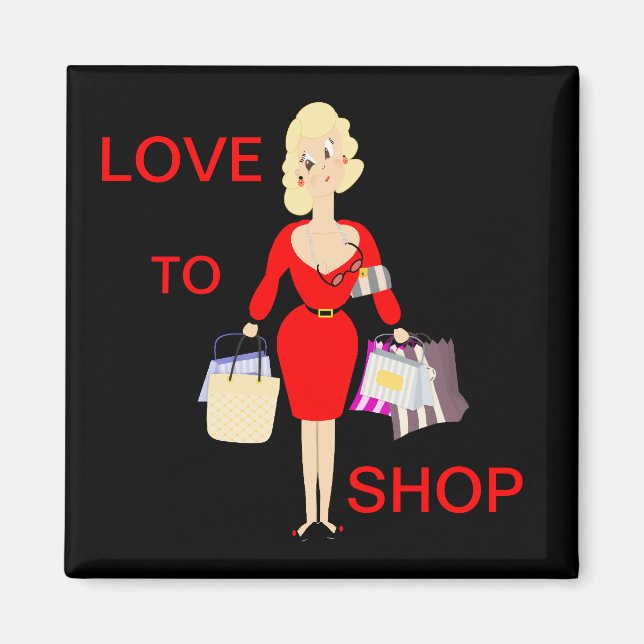 Imán Me Encanta Comprar Unas Damas Funny (Frente)