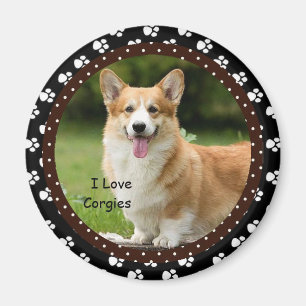 Imán Me encanta Corgies Magnet