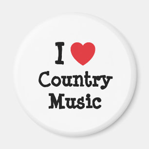 Imán Me encanta Country Music personalizado de corazón