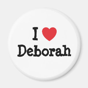 Imán Me encanta Deborah corazón de la camiseta