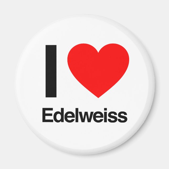 Imán me encanta edelweiss (Frente)