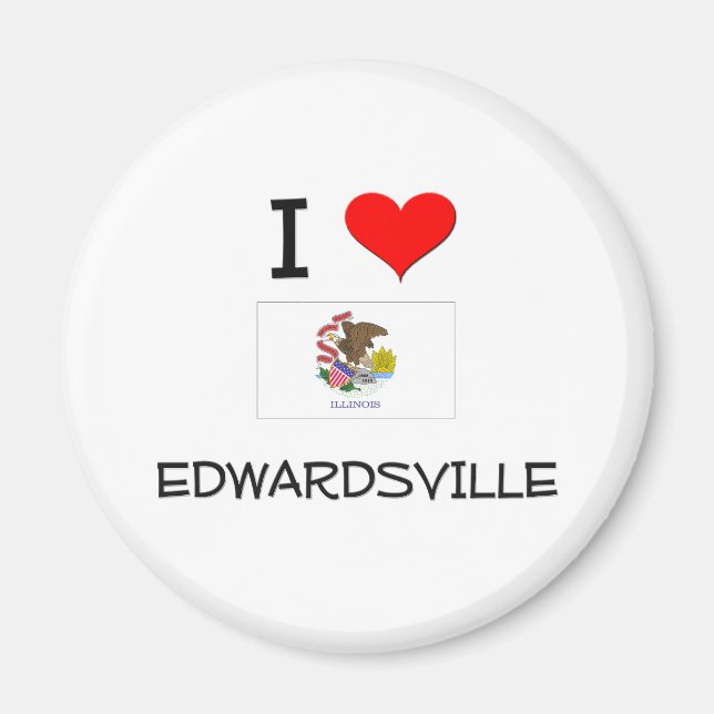 Imán Me encanta EDWARDSVILLE Illinois (Frente)