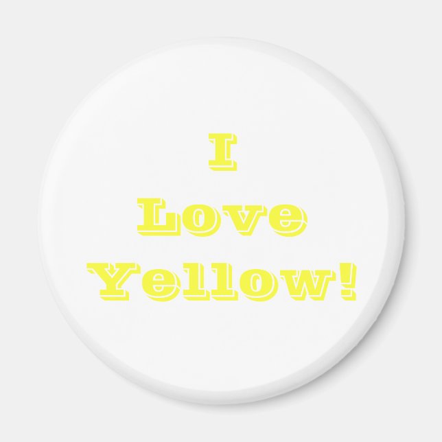 Imán Me encanta el amarillo (Frente)