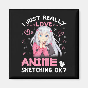 Imán Me encanta el anime y el dibujo