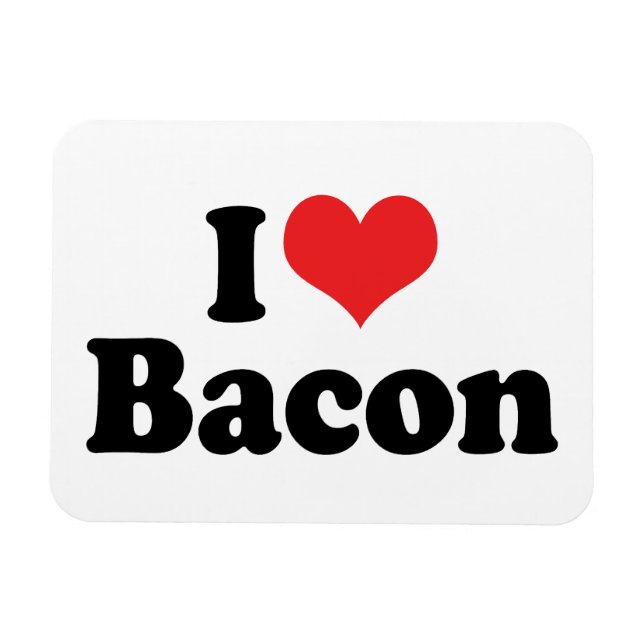 Imán Me encanta el Bacon del Corazón - Bacon Lover (Horizontal)