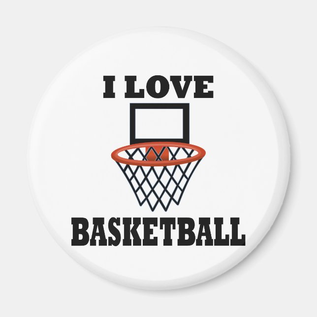 Imán Me encanta el baloncesto (Frente)