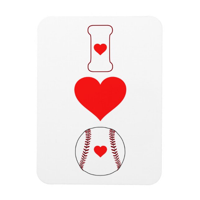 Imán Me encanta el béisbol (Vertical)