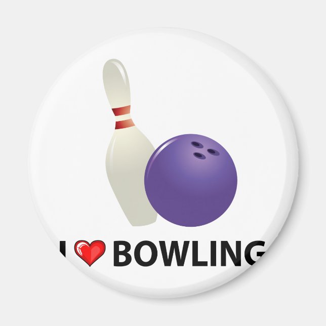 Imán Me encanta el Bowling (Frente)
