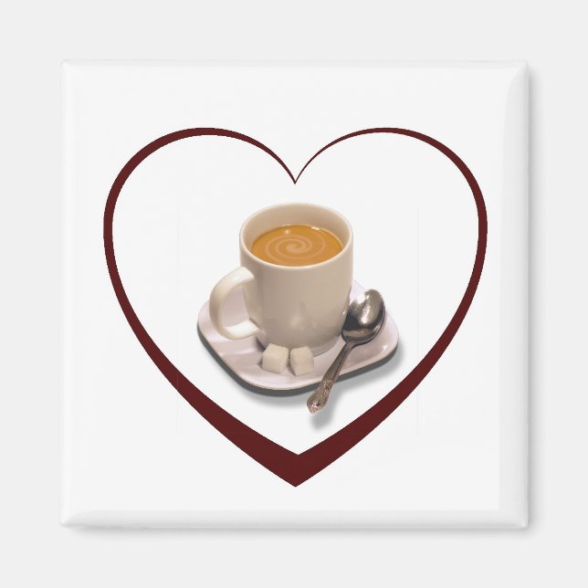 Imán Me encanta el café (Frente)