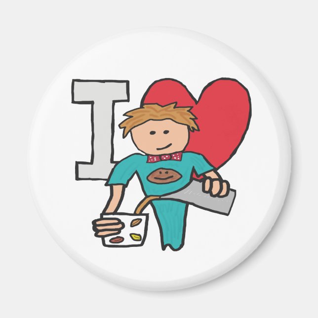 Imán Me encanta el café (Frente)