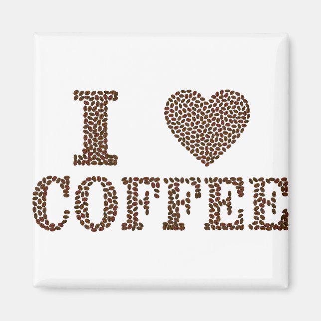 Imán Me encanta el café (Frente)