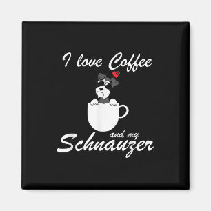 Imán me encanta el café y mis amantes del perro schnauz