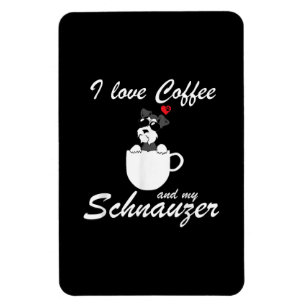 Imán me encanta el café y mis amantes del perro schnauz