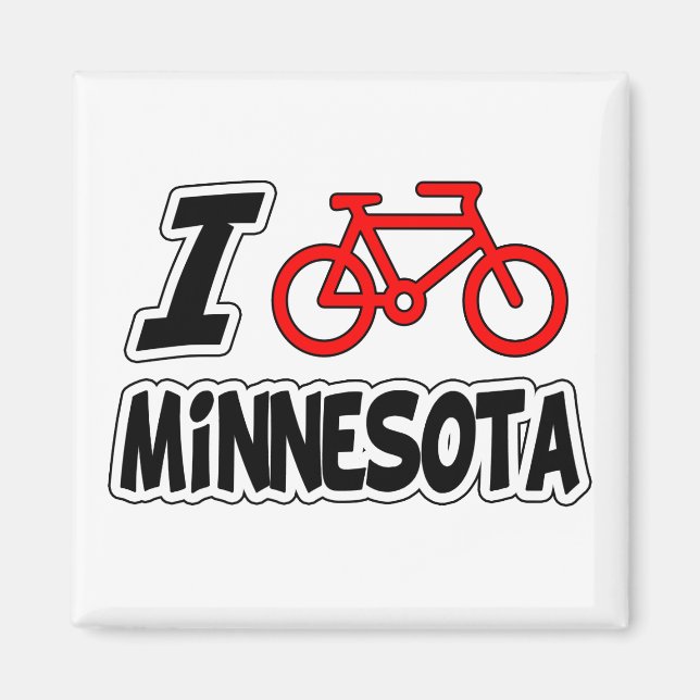 Imán Me encanta el ciclismo Minnesota (Frente)