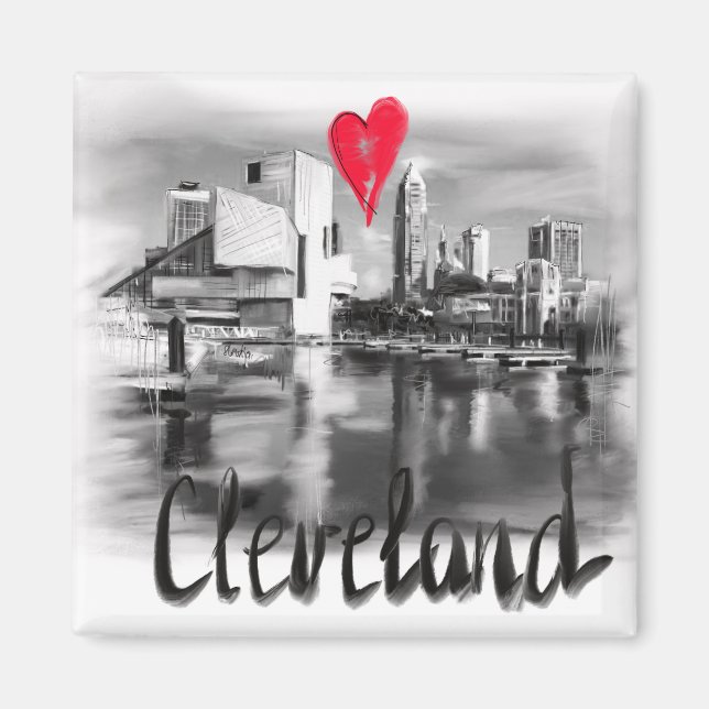 Imán me encanta el cleveland (Frente)