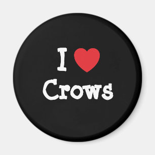 Imán Me encanta el corazón de Crows personalizado pers