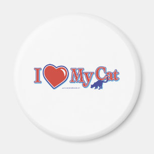 Imán Me encanta el corazón de mi gato