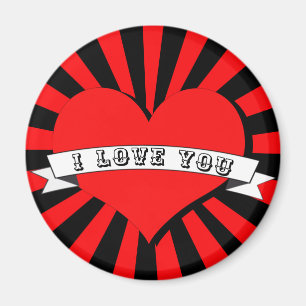 Imán me encanta el corazón rojo