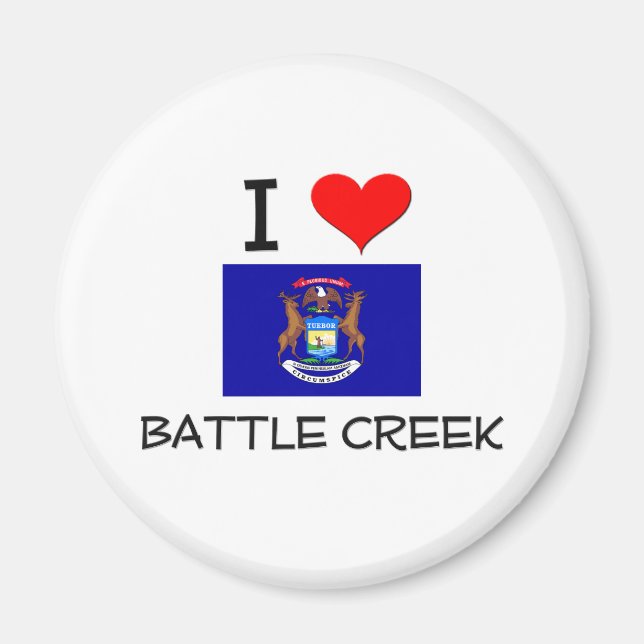 Imán Me encanta el Creek de la batalla Michigan (Frente)