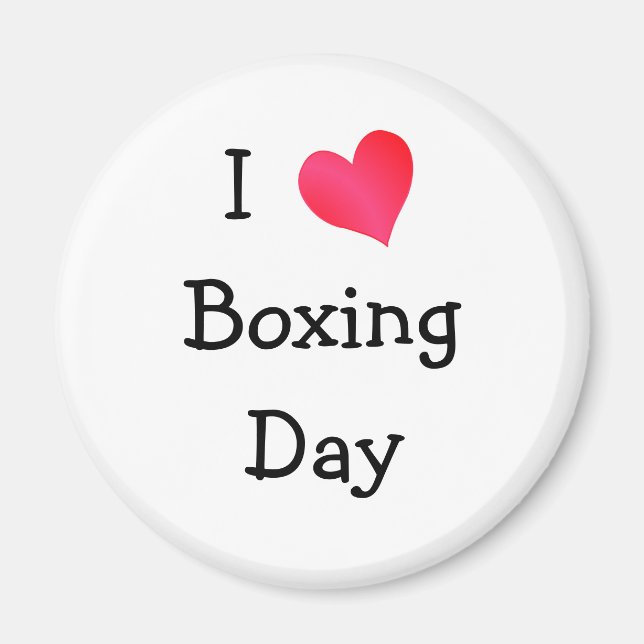 Imán Me encanta el día del boxeo (Frente)