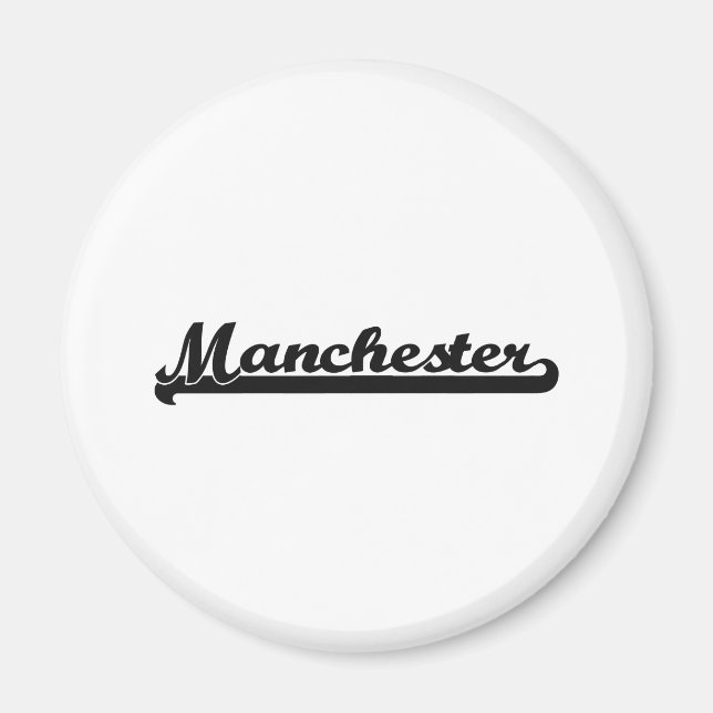 Imán Me encanta el diseño clásico de Manchester New Ham (Frente)