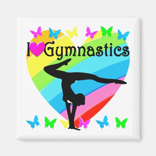 IMÁN ME ENCANTA EL DISEÑO DE GIMNASTICAS (Frente)