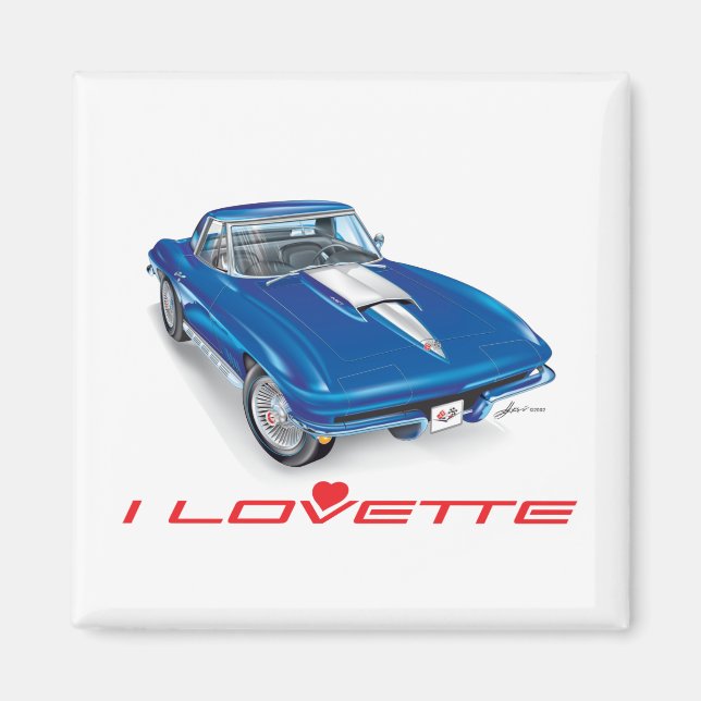 IMÁN ME ENCANTA EL DISEÑO ÚNICO DE COCHES (Frente)